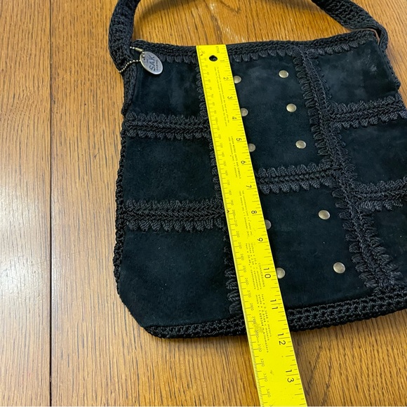 The Sak black suede and crochet patchwork bag - Picture 10 of 10